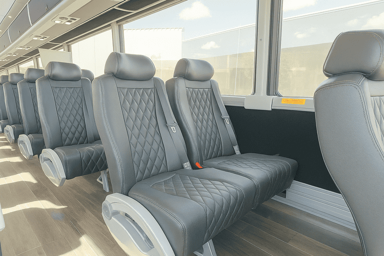 interior of Coach Bus Hoover charter bus