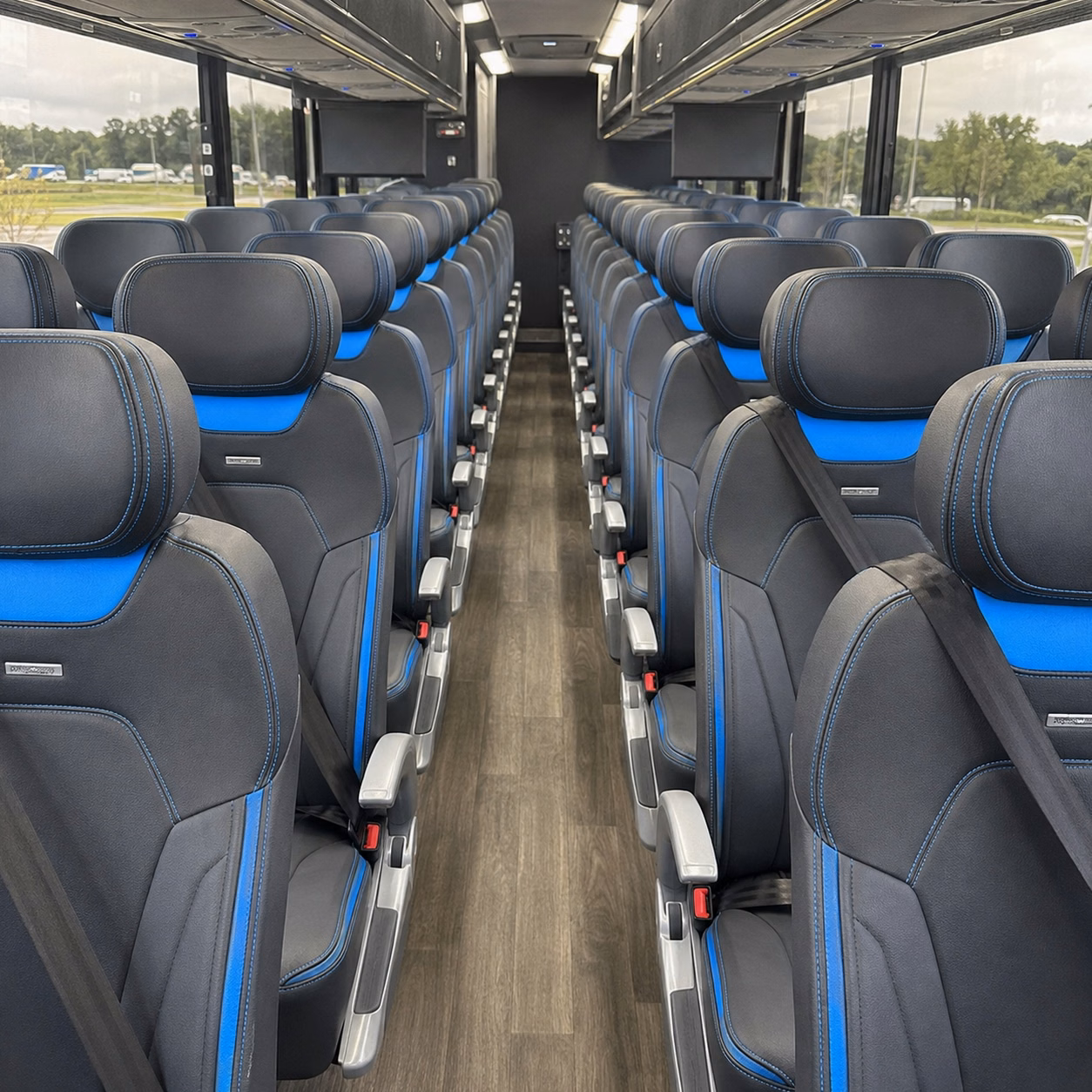 hoover charter bus interior
